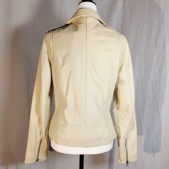 Goosecraft ivory leather biker jacket,  XL, NWT - Picture 4 of 10